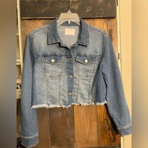 Tinseltown Blue Denim Cropped Jacket nwot